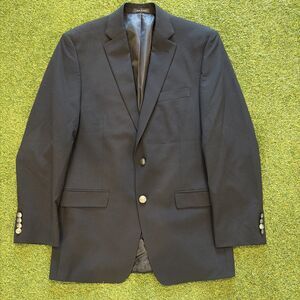 Michael Kors Jacket Mens 40R Navy Blue Wool Two Button Blazer Suit Sport Coat